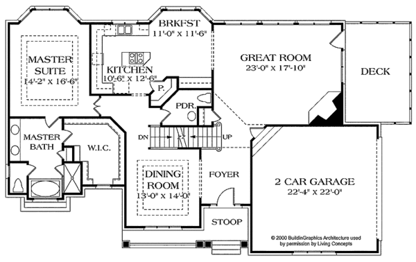 Dream House Plan - Craftsman Floor Plan - Main Floor Plan #453-302