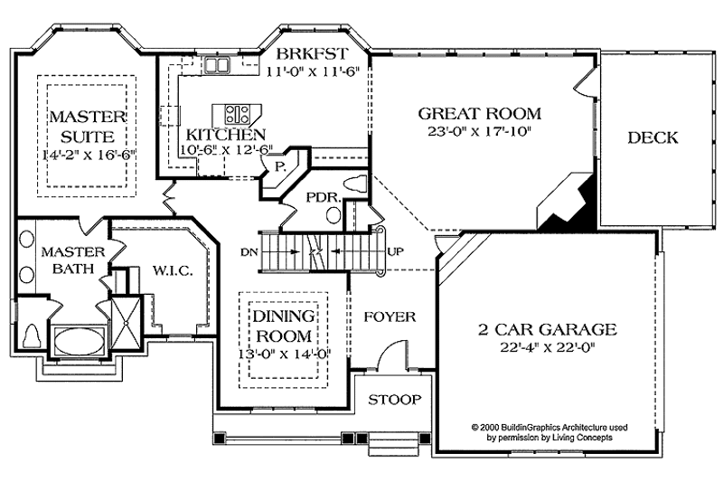 Dream House Plan - Floor Plan - Main Floor for Craftsman House Plan #453-302 - 5 bed, 3.5 bath