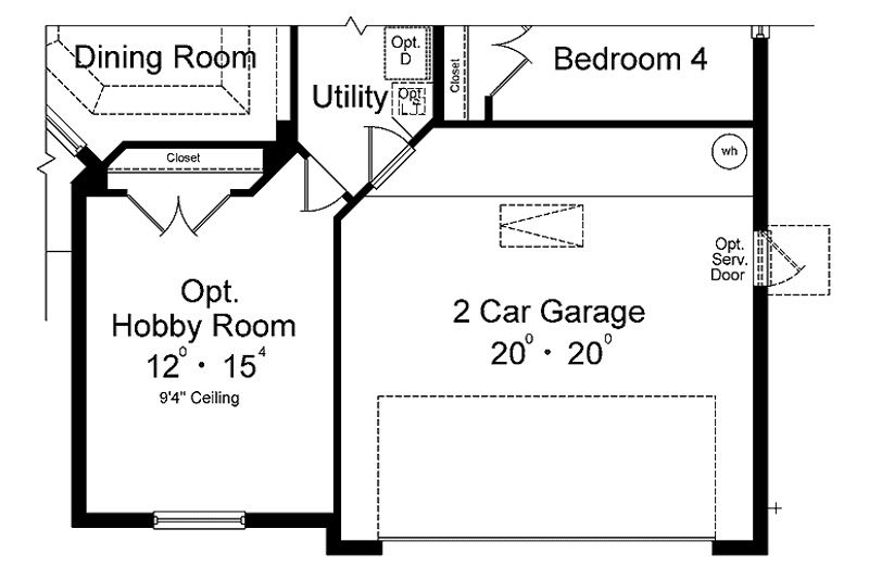 Architectural House Design - Floor Plan - Other Floor 1 for Traditional House Plan #1015-19 - 4 bed, 3 bath