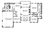European Style House Plan - 5 Beds 4 Baths 4048 Sq/Ft Plan #413-820 
