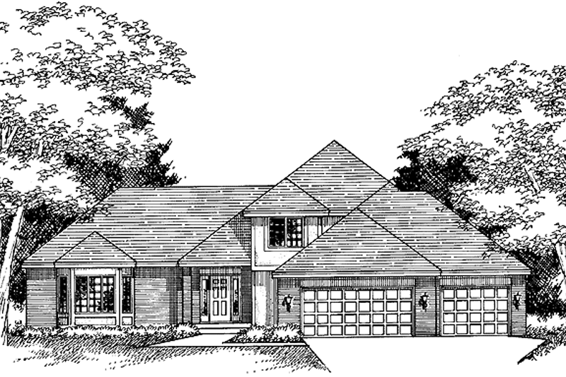 Architectural House Design - Mediterranean Exterior - Front Elevation Plan #51-933