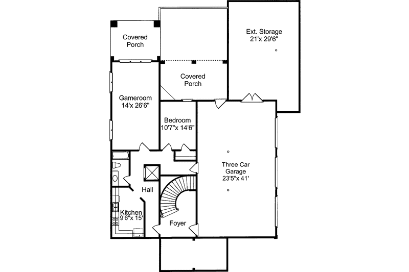Home Plan - Floor Plan - Lower Floor for Classical House Plan #37-264 - 4 bed, 3.5 bath