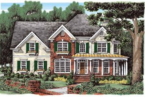 Country Exterior - Front Elevation Plan #927-270