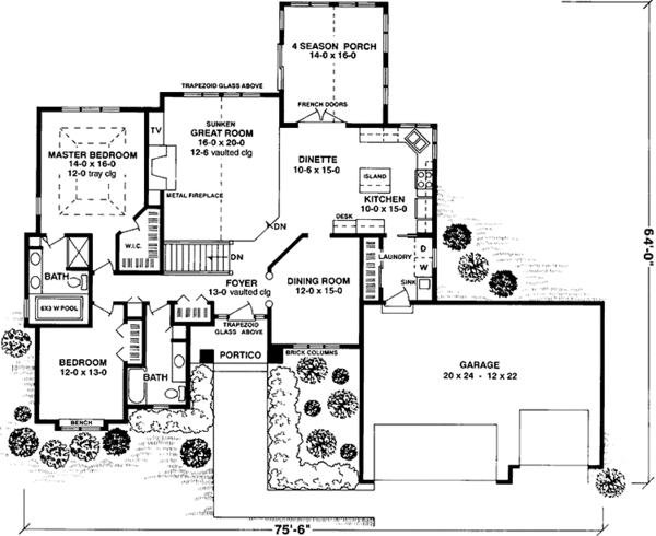 Dream House Plan - Prairie Floor Plan - Main Floor Plan #981-27
