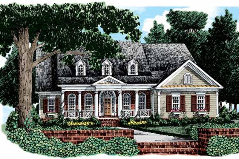 Architectural House Design - Colonial Exterior - Front Elevation Plan #927-603