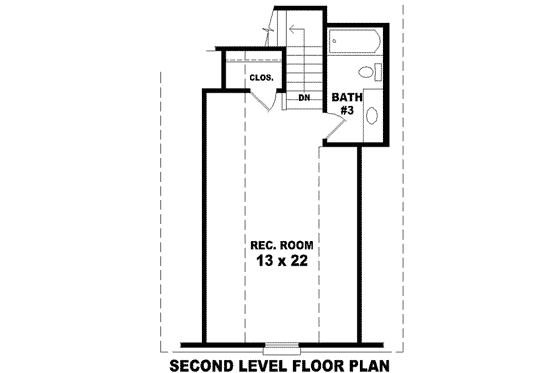 Floor Plan - Upper Floor for Traditional House Plan #81-1103 - 3 bed, 3 bath