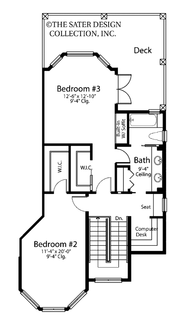 Home Plan - Traditional Floor Plan - Upper Floor Plan #930-90