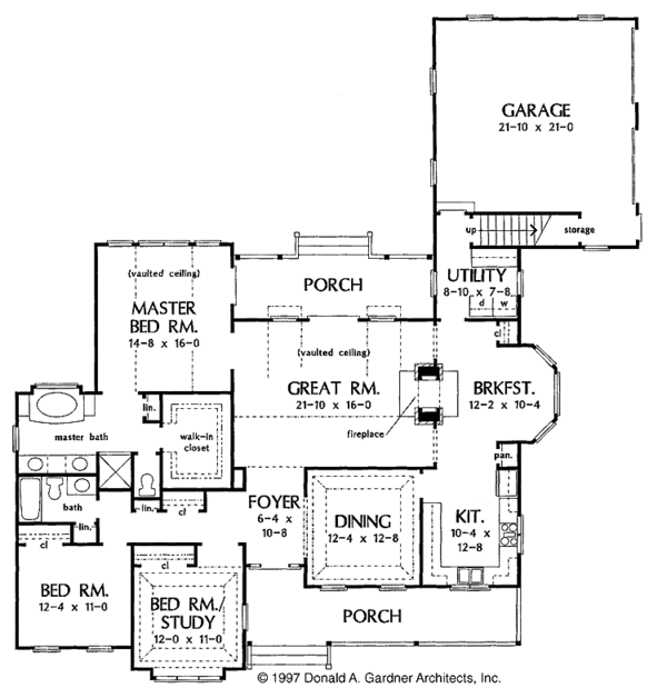 House Plan Design - Country Floor Plan - Main Floor Plan #929-279