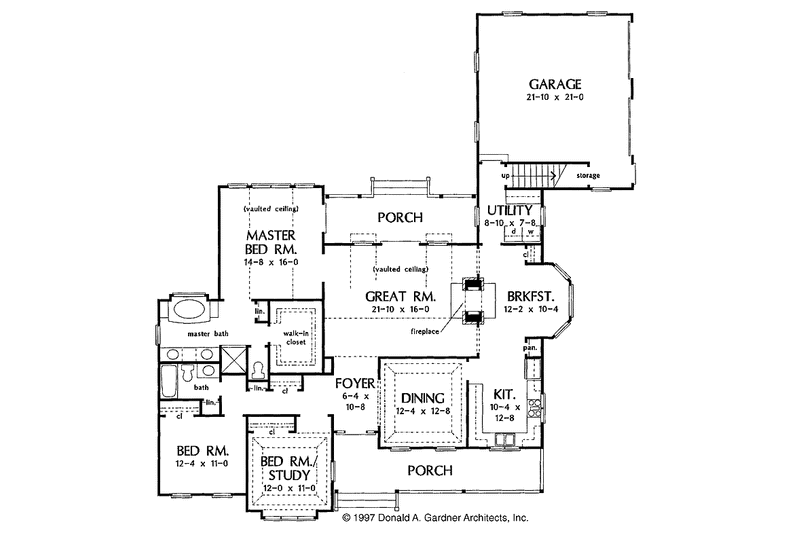 Home Plan - Floor Plan - Main Floor for Country House Plan #929-279 - 3 bed, 2 bath