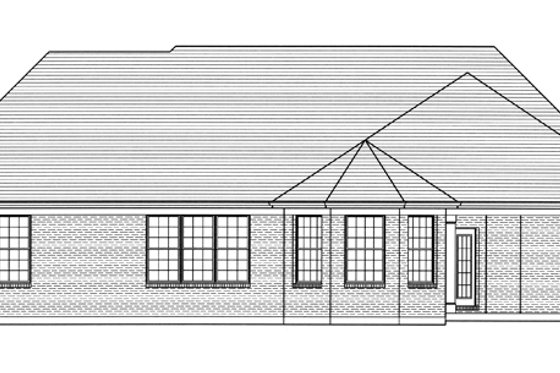 Exterior - Rear Elevation for Country House Plan #46-820 - 3 bed, 2 bath