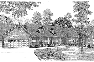 Country Exterior - Front Elevation Plan #17-2636