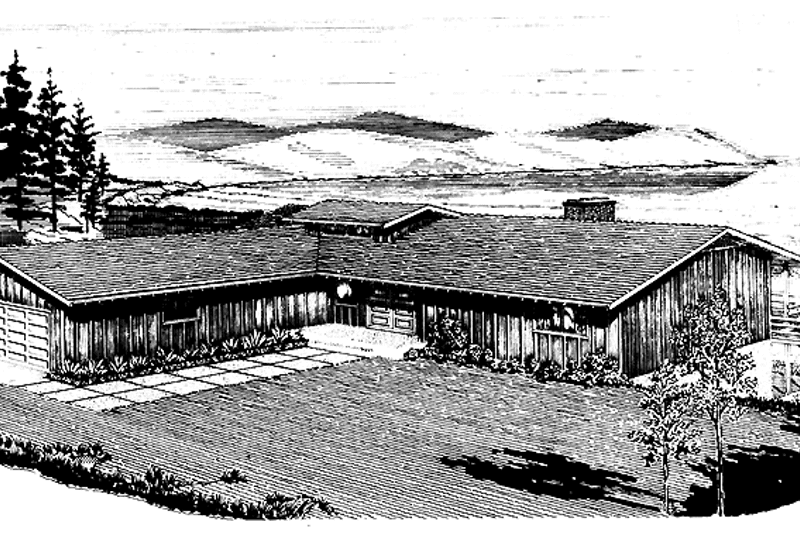 Home Plan - Exterior - Front Elevation 4 for Contemporary House Plan #320-808 - 3 bed, 2 bath