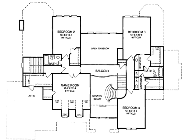 Architectural House Design - Country Floor Plan - Upper Floor Plan #952-244
