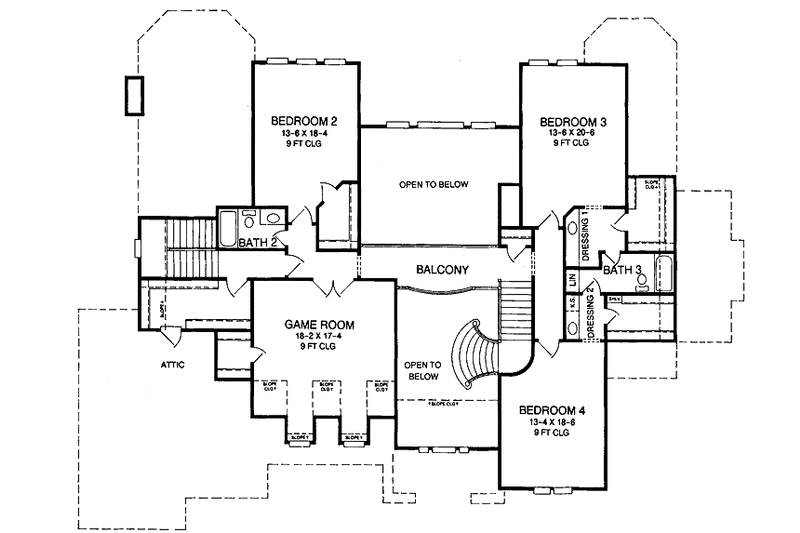 Home Plan - Floor Plan - Upper Floor for Country House Plan #952-244 - 4 bed, 3.5 bath
