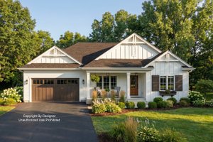 House Blueprint - Farmhouse Exterior - Front Elevation Plan #51-1489