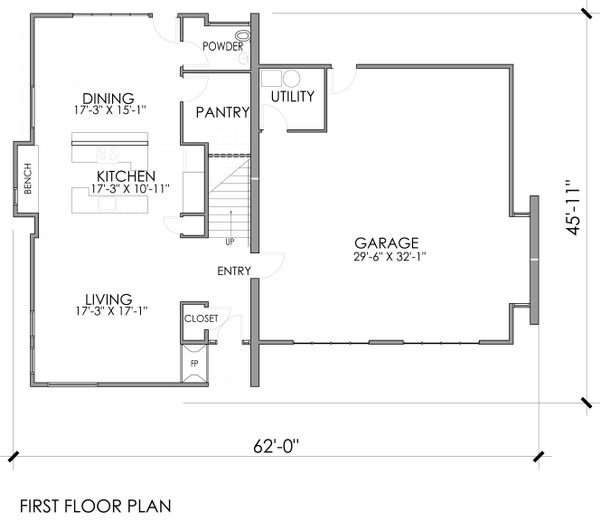 Modern Floor Plan - Main Floor Plan #518-5