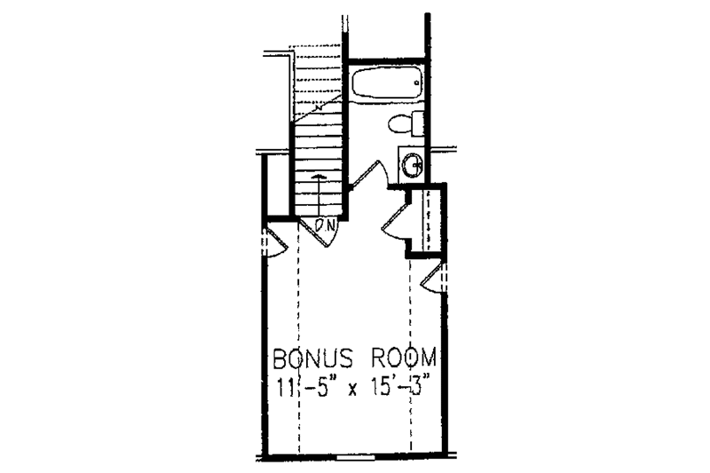 Home Plan - Floor Plan - Upper Floor for Country House Plan #54-206 - 3 bed, 2 bath
