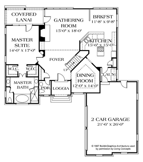 Home Plan - Traditional Floor Plan - Main Floor Plan #453-97