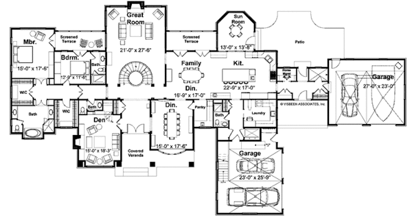 House Blueprint - European Floor Plan - Main Floor Plan #928-65