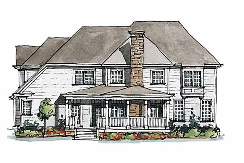 House Plan Design - Exterior - Rear Elevation for Colonial House Plan #429-176 - 5 bed, 4 bath