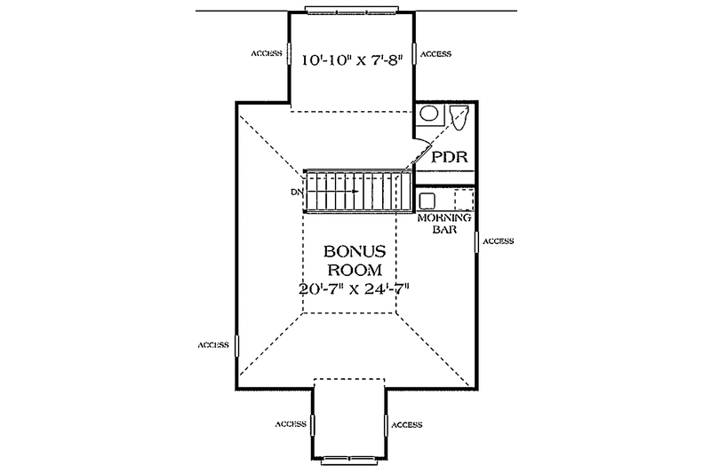 Dream House Plan - Floor Plan - Other Floor for Colonial House Plan #453-160 - 5 bed, 4 bath