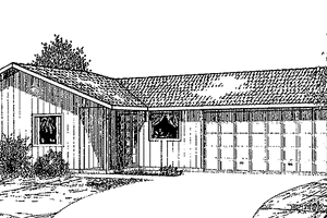 Ranch Exterior - Front Elevation Plan #60-757