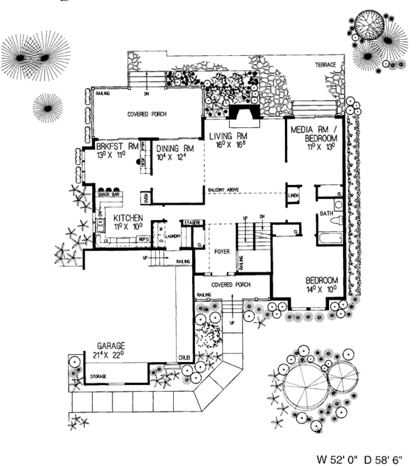 House Blueprint - Victorian Floor Plan - Main Floor Plan #72-888
