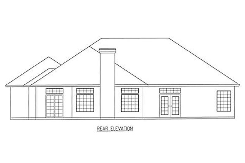 Dream House Plan - Exterior - Rear Elevation for Southern House Plan #437-17 - 3 bed, 2 bath