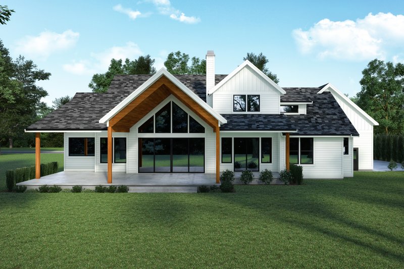 Home Plan - Exterior - Rear Elevation for Farmhouse House Plan #1070-177 - 4 bed, 3.5 bath