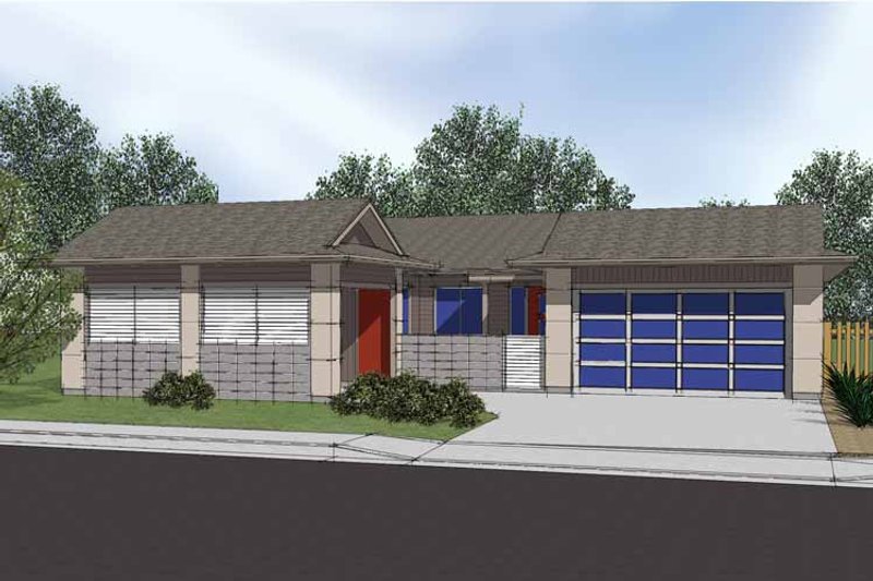 Home Plan - Exterior - Front Elevation 3 for Traditional House Plan #569-7 - 3 bed, 2.5 bath