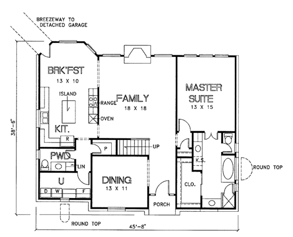 House Plan Design - Country Floor Plan - Main Floor Plan #974-19