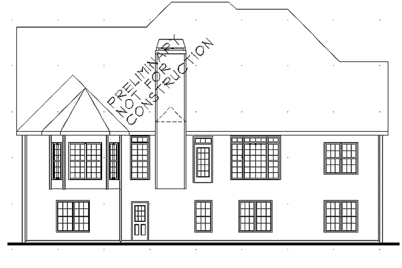 Home Plan - Exterior - Rear Elevation for Traditional House Plan #927-170 - 4 bed, 4.5 bath