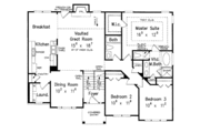 Colonial Style House Plan - 3 Beds 2 Baths 1492 Sq/Ft Plan #927-770 