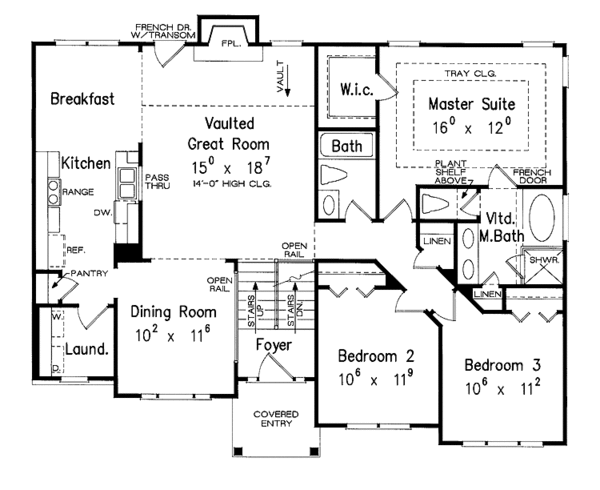 Home Plan - Colonial Floor Plan - Main Floor Plan #927-770