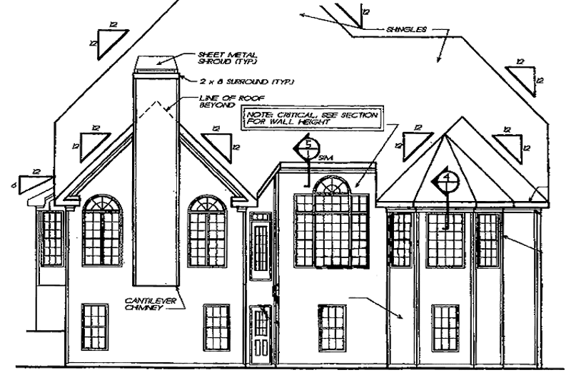 Home Plan - Exterior - Rear Elevation for Colonial House Plan #927-558 - 4 bed, 3.5 bath
