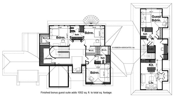 Architectural House Design - With Optional Bonus Guest Suite