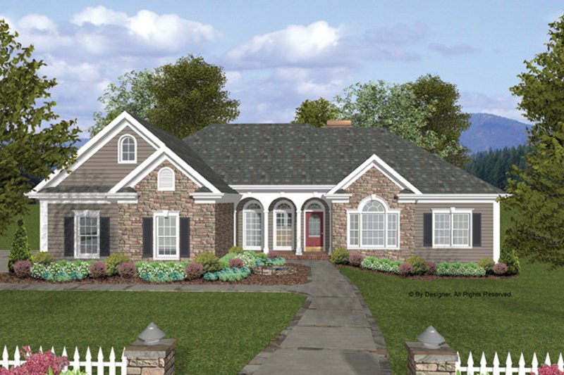 Dream House Plan - Craftsman Exterior - Front Elevation Plan #56-685