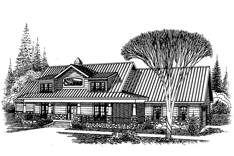 Dream House Plan - Craftsman Exterior - Front Elevation Plan #15-355