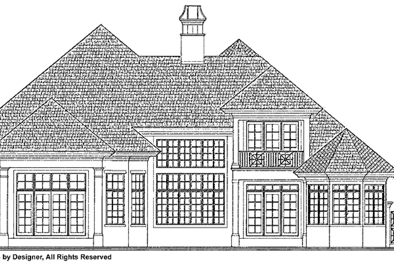 Architectural House Design - Exterior - Rear Elevation 1 for Mediterranean House Plan #930-274 - 4 bed, 4.5 bath