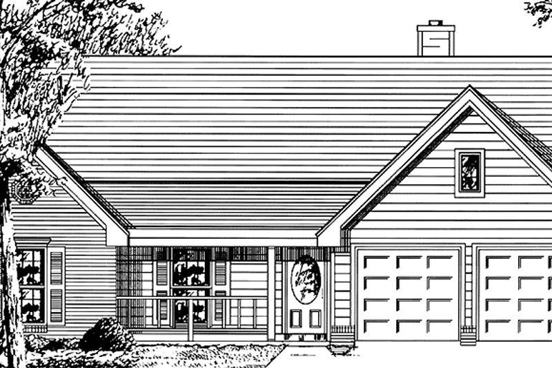 House Design - Country Exterior - Front Elevation Plan #34-255