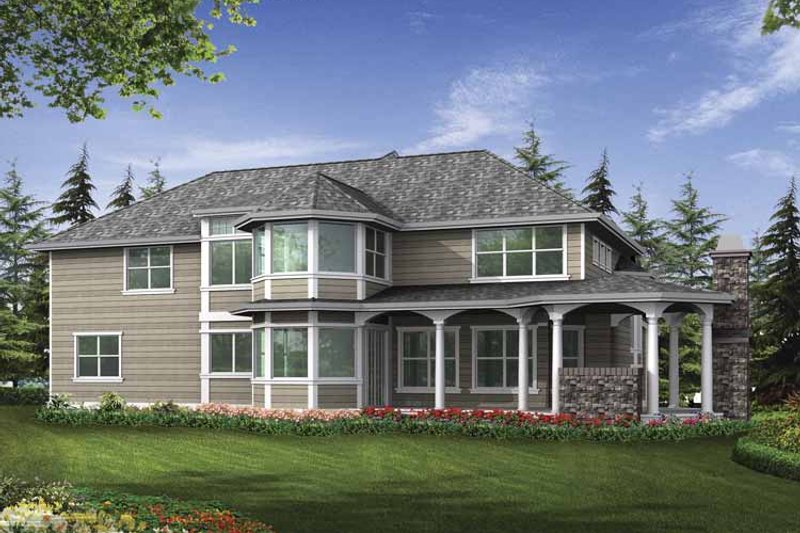 Home Plan - Exterior - Rear Elevation for Craftsman House Plan #132-501 - 5 bed, 4 bath