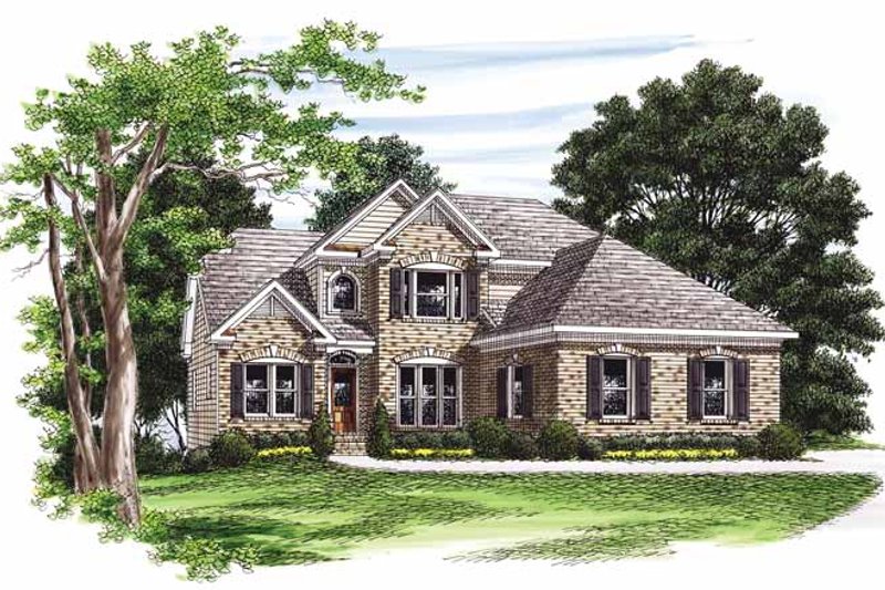 Dream House Plan - Colonial Exterior - Front Elevation Plan #927-550