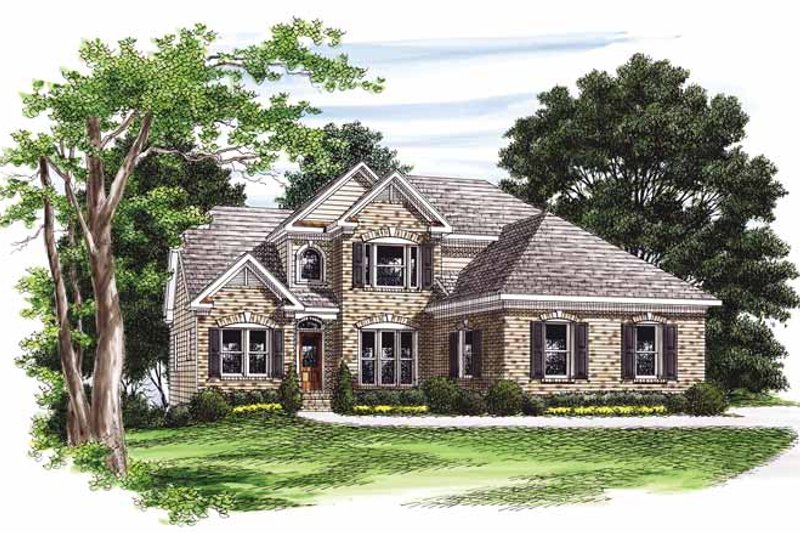 House Blueprint - Colonial Exterior - Front Elevation Plan #927-550