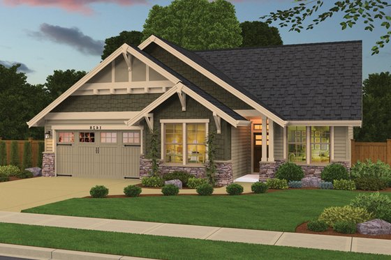 Exterior - Front Elevation 3 for Country House Plan #943-39 - 3 bed, 2 bath