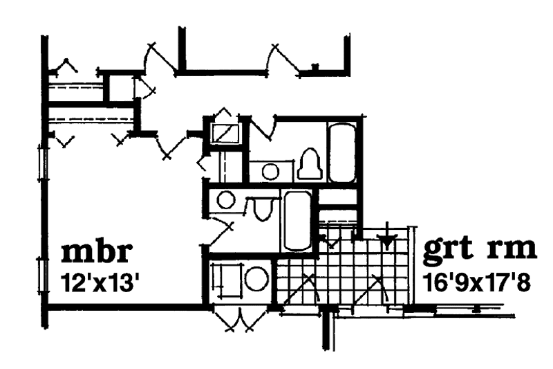 Home Plan - Floor Plan - Main Floor 1 for Craftsman House Plan #47-935 - 3 bed, 2 bath