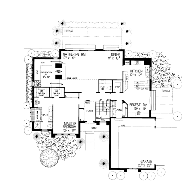 House Design - Contemporary Floor Plan - Main Floor Plan #72-860
