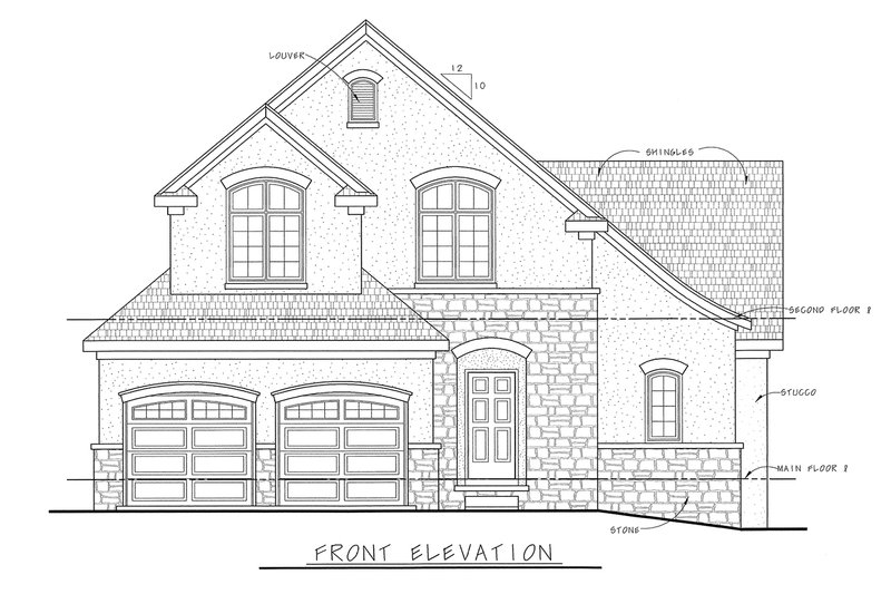 Dream House Plan - Exterior - Front Elevation 6 for European House Plan #20-1406 - 3 bed, 2.5 bath