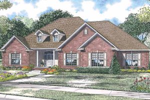 Country Exterior - Front Elevation Plan #17-2916