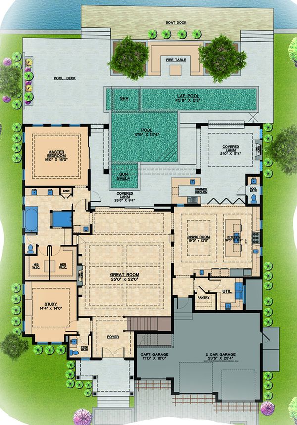 Contemporary Floor Plan - Main Floor Plan #548-21