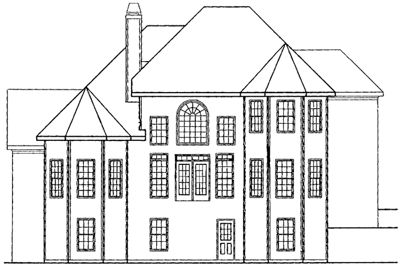 Home Plan - Exterior - Rear Elevation for Colonial House Plan #927-379 - 4 bed, 3.5 bath